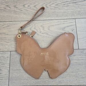 Vintage Shizue Made in Italy Leather Butterfly Wristlet – Rare 90s/00s Artisan